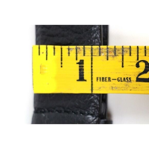 Chico's BLACK GENUINE LEATHER 1.25"Wd HOOK BUCKLE ADJUSTABLE SIZE BELT M/L (F83 - Picture 11 of 16